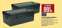 Tridôme Lot de 2 cantines 75/80 cm offre