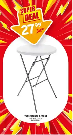 Trafic Table mange-debout offre