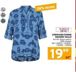 Trafic Chemisier femme grande taille offre