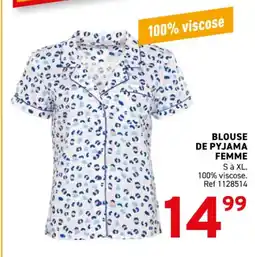 Trafic Blouse de pyjama femme offre