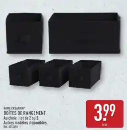 ALDI Home creation boîtes de rangement offre