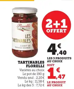 Maximarché FLORELLI Tartinables offre