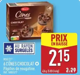 ALDI Mucci 6 cônes chocolat offre