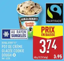 ALDI Ben&jerry's pot de crème glacée cookie dough offre