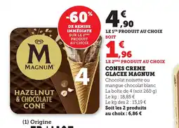 Maximarché MAGNUM Cones creme glacee offre