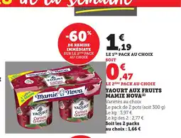 Maximarché MAMIE NOVA Yaourt aux fruits offre