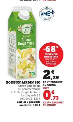 Maximarché JARDIN BIO Boisson offre