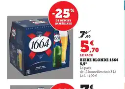 Maximarché 1664 Biere blonde offre