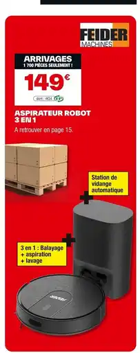 Brico Dépôt Aspirateur robot 3 en 1 offre