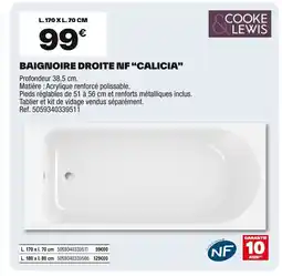 Brico Dépôt CALICIA Baignoire droit nf offre