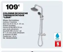 Brico Dépôt LIDIA Colonne de douche thermostatique offre