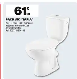 Brico Dépôt TAPIA Pack wc offre
