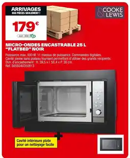 Brico Dépôt PLATBED Micro-ondes encastrable offre