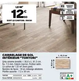 Brico Dépôt TORTORI Carrelage de sol intérieur offre