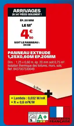 Brico Dépôt Panneau extrude offre