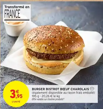 Intermarché Burger bistrot boeuf charolais offre