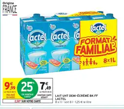 Intermarché LACTEL Lait uht demi-écrémé bk ff offre