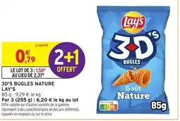 Intermarché LAYS 3d's bugles nature offre