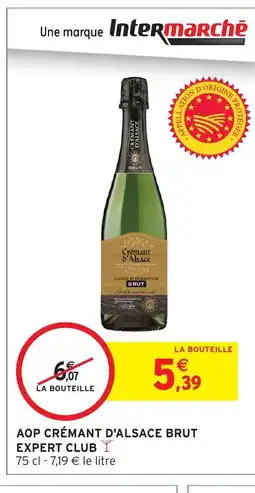 Intermarché Aop crémant d'alsace brut expert club offre