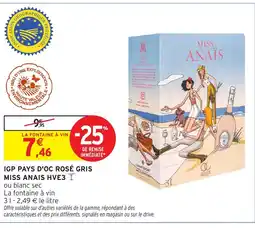 Intermarché Igp pays d'oc rosé gris miss anais hve3 offre