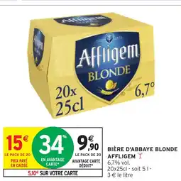 Intermarché AFFLIGEM Bière d'abbaye blonde offre