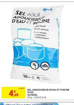Intermarché Sel adoucisseur d'eau et piscine offre