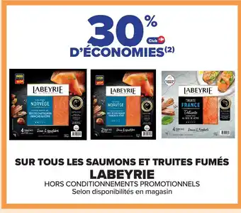 Carrefour LABEYRIE Sur tous les saumons et truites fumés offre