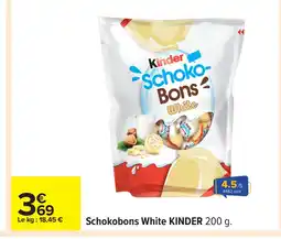 Carrefour KINDER Schokobons White offre
