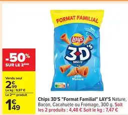 Carrefour LAY'S Chips 3D'S Format Familial offre