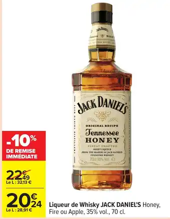 Carrefour JACK DANIEL'S Liqueur de Whisky offre