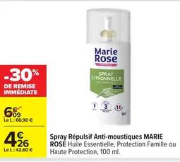 Carrefour MARIE ROSE Spray Répulsif Anti-moustiques offre