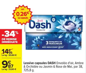 Carrefour DASH Lessive capsules offre