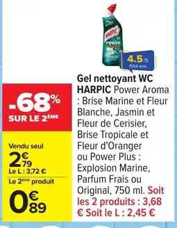 Carrefour HARPIC Gel nettoyant offre