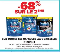 Carrefour FINISH Sur toutes les capsules lave-vaisselle offre