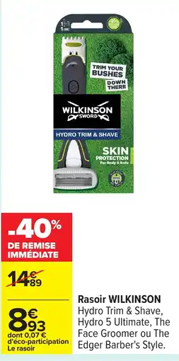 Carrefour WILKINSON Rasoir offre
