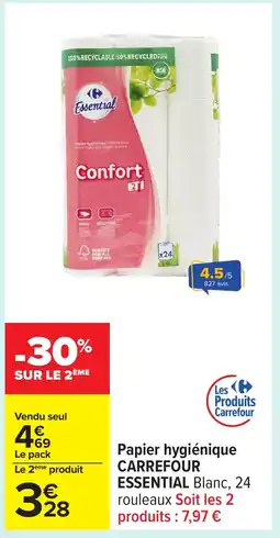 Carrefour CARREFOUR ESSENTIAL Papier hygiénique offre