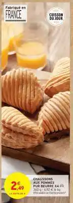 Intermarché Chaussons aux pommes pur beurre x4 offre