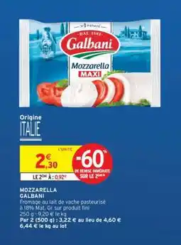 Intermarché Mozzarella Galbani offre