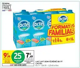 Intermarché Lait UHT Demi-Écrémé BK FF Lactel offre