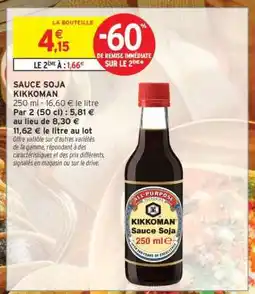 Intermarché Sauce Soja Kikkoman offre