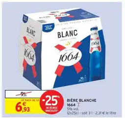 Intermarché BIÈRE BLANCHE 1664 offre