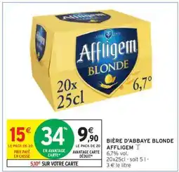 Intermarché BIÈRE D’ABBAYE BLONDE “AFFLIGEM” offre