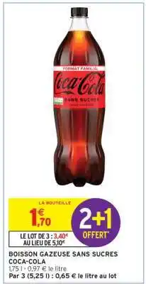Intermarché Coca Cola Sans Sucres offre