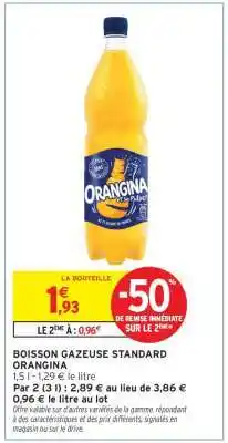 Intermarché Boisson Gazeuse Standard Orangina offre