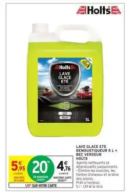 Intermarché LAVE GLACE ETE DEMOUSTIQUER 5 L + BEC VERSEUR offre