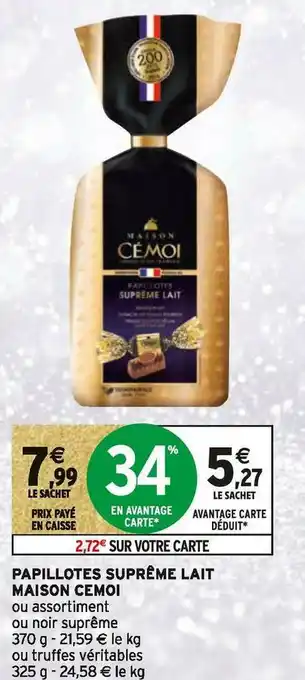 Cemoi papillotes suprême lait maison