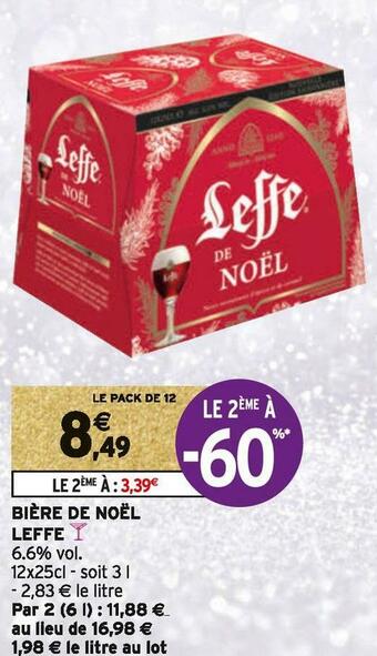 Intermarché Leffe bière de noël offre
