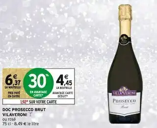 Intermarché Doc prosecco brut vilaveroni offre