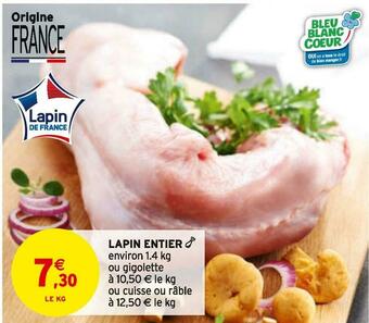 Intermarché Lapin entier offre