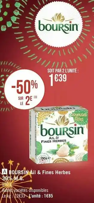 Géant Casino Boursin ail & fines herbes offre